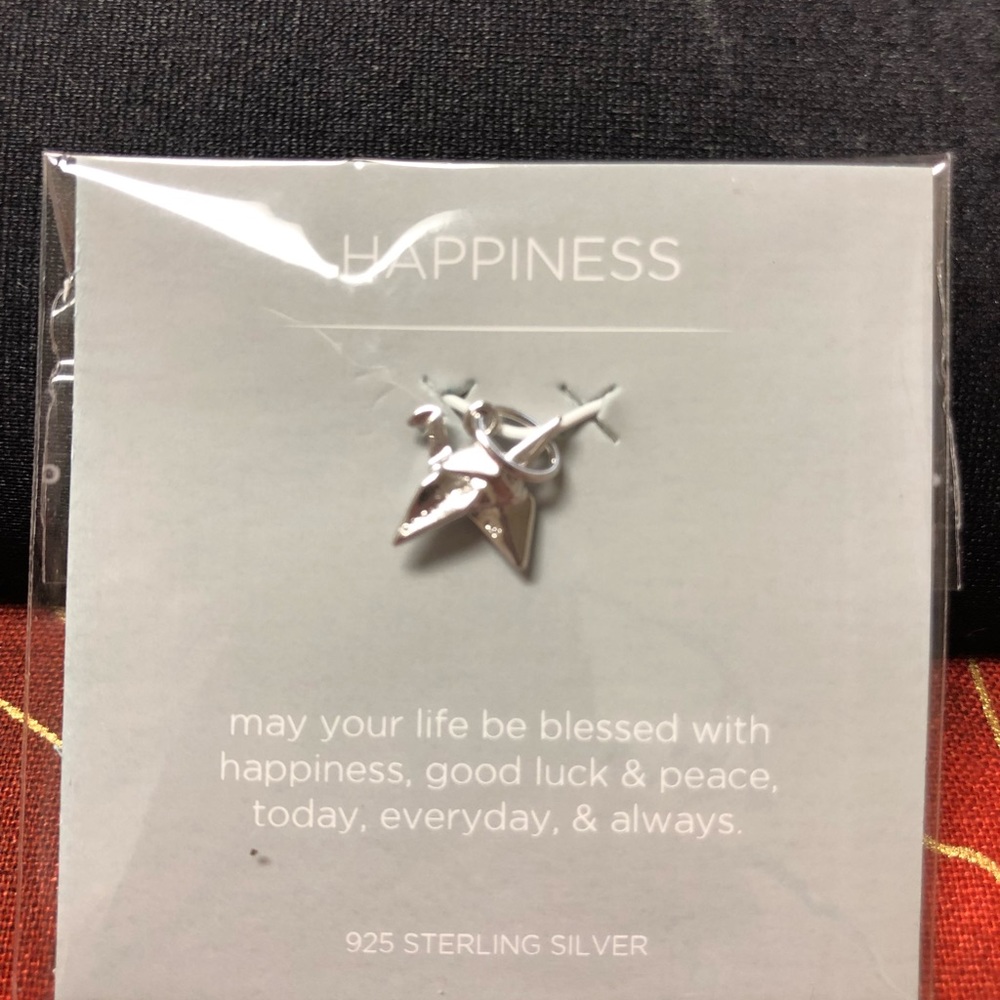 Crane Happiness Origami Owl Dangle Charm 925 Silve